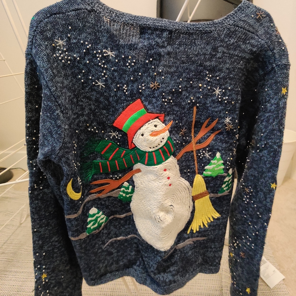 Beaded Vintage Christmas Cardigan